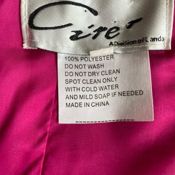 Barbiecore Vintage Cire by Landa fuchsia, two-piece prom/pageant dress. - Picture 8 of 10